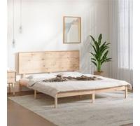 vidaXL Bedframe massief hout 150x200 cm3104808 Marron G