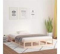 vidaXL Bedframe massief hout 150x200 cm820801 Marron G