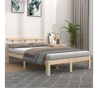 vidaXL Cadre de lit Bois massif 180x200 cm Super King Marron