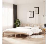 vidaXL Cadre de lit Bois massif 180x200 cm Super King 814899