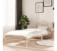 vidaXL Bedframe massief hout 75x190 cm814844 Marron G