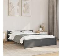 Cadre de Lit Bois Massif Adulte Sommier Maison Multicolore Multi-taille vidaXL