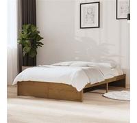 vidaXL Bedframe massief hout honingbruin 120x190 cm814922 Marron G