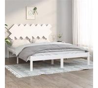 vidaXL Cadre de lit Blanc 140x200 cm Bois massif