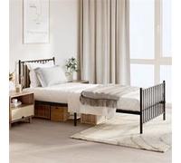 vidaXL Cadre de lit pour adulte avec sommier à lattes – Meuble chambre à coucher intérieur