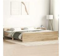 vidaXL Cadre de lit tête et pied de lit Chêne Sonoma 200x200 cm Multicolore