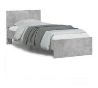 vidaXL Cadre de lit sans Matelas avec lumières LED Gris béton 90x190cm