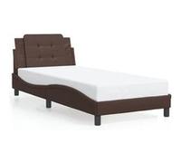 vidaXL Bedframe met hoofdbord kunstleer bruin 80x200 cm3208144 Marron G