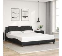 vidaXL Cadre de lit sans matelas "Zadar" noir 180x200 cm similicuir