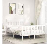 Vidaxl Cadre De Lit Sans Matelas Blanc Bois De Pin Massif Blanc