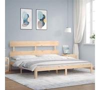 Vidaxl Cadre De Lit Sans Matelas Bois Massif De Pin Marron