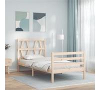 Vidaxl Cadre De Lit Sans Matelas Bois Massif Marron