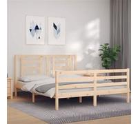 Vidaxl Cadre De Lit Sans Matelas Bois Massif Marron