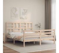 Vidaxl Cadre De Lit Sans Matelas Bois Massif Marron