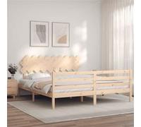 Vidaxl Cadre De Lit Sans Matelas Bois Massif Marron