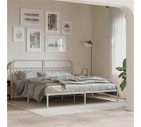 Cadre de Lit Métal Adulte Meuble Chambre à Coucher Maison Intérieur vidaXL