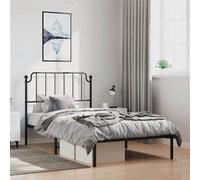 Cadre de Lit Sommier à Lattes Adulte Meuble Chambre à Coucher Métal vidaXL