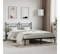 Cadre de Lit Meuble Adulte Sommier à Lattes Chambre à Coucher Métal vidaXL