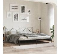 Cadre de Lit Métal avec Tête de Lit Sommier Meuble Chambre Intérieur vidaXL