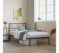 Cadre de Lit Métal sans Matelas Adulte Sommier à Lattes Chambre Intérieur vidaXL