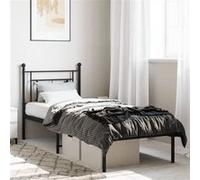 Cadre de Lit Métal sans Matelas Adulte Sommier à Lattes Chambre Intérieur vidaXL