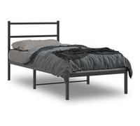 Cadre de Lit Sommier à Lattes Meuble de Chambre à Coucher Intérieur Métal vidaXL