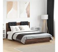 vidaXL Bedframe met hoofdeinde bruin eikenkleurig 120x190 cm3209967 Marron G