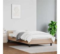 vidaXL Bedframe met hoofdeinde zonder matras Cappuccino 90x200 cm347482 Cappuccino G