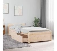 vidaXL Bedframe met lades 75x190 cm3103473 Marron G
