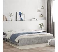 Bedframe met lades bewerkt hout betongrijs 180x200 cm3207255