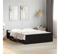 vidaXL Bedframe met lades bewerkt hout bruin eikenkleur 135x190 cm3280315 Noir G