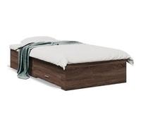 Vidaxl Cadre De Lit Avec Tiroirs Sans Matelas Chêne Marron 100x200 Cm Multicolore