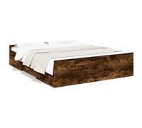 vidaXL Bedframe met lades bewerkt hout gerookt eikenkleurig 150x200 cm3280290 Marron G