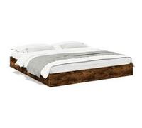 vidaXL Bedframe met lades bewerkt hout gerookt eikenkleurig 180x200 cm3280640 Marron G