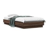 Vidaxl Cadre De Lit Avec Lumières Led Chêne Marron 100x200 Cm Marron