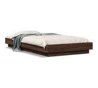 vidaXL Bedframe met LED-verlichting bruin eikenkleurig 75x190 cm3281160 Marron G