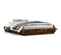 Bedframe met LED-verlichting gerookt eikenkleurig 140x200 cm3209797