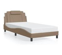 Cadre de lit Viana avec LED sans matelas Noir Blanc 90x200 cm vidaXL