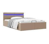 vidaXL Bedframe met opslag en LED kunstleer cappuccino 120x200 cm 285560 Brun G