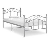 vidaXL Bedframe metaal grijs 100x200 cm324993 Gris G