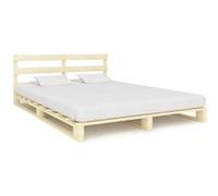 vidaXL Cadre de lit palette en pin massif 160 x 200 cm