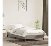 Vidaxl Cadre De Lit Gris Clair 100x200 Cm Velours Gris