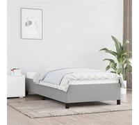 Vidaxl Cadre De Lit Gris Clair 100x200 Cm Tissu Gris