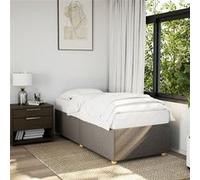 vidaXL Cadre de lit sans matelas en tissu Taupe 100x200 cm