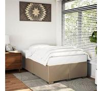 vidaXL Bedframe zonder matras 120x190 cm kunstleer cappuccinokleurig3284551 Marron G