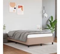 vidaXL Bedframe zonder matras 120x190 cm kunstleer cappuccinokleurig379527 Marron G