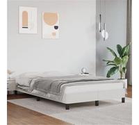 vidaXL Bedframe zonder matras 120x190 cm kunstleer wit379497 Blanc G