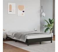 VidaXL Cadre de Lit Rembourré Avec Pieds, Sommier à Lattes, Double Adulte de Chambre à Coucher Intérieur, Moderne, Noir 120x190 cm Similicuir