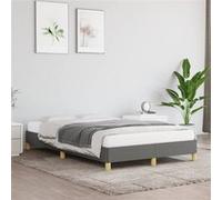vidaXL Bedframe zonder matras 120x190 cm stof donkergrijs3269613 Gris G