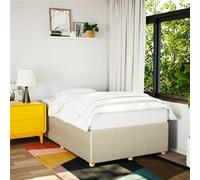 Vidaxl Cadre De Lit Sans Matelas Crème 120x200 Cm Tissu